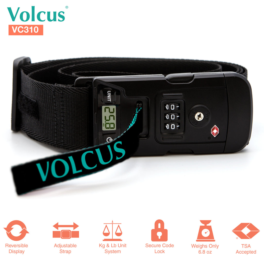 Volcus® VC310 Smart Luggage Belt Strap With Scale u0026 TSA Lock | SoundBot